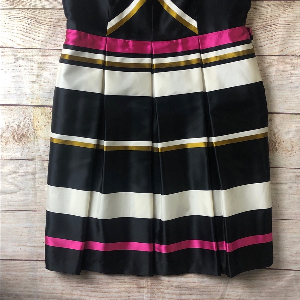 Trina Turk Black and Pink Striped Mini Dress - Picture 4 of 9